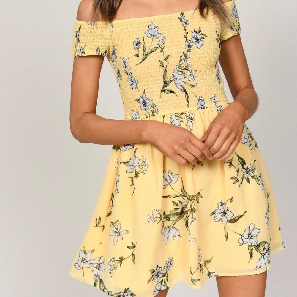 Gemma Smocked Floral Skater Dress